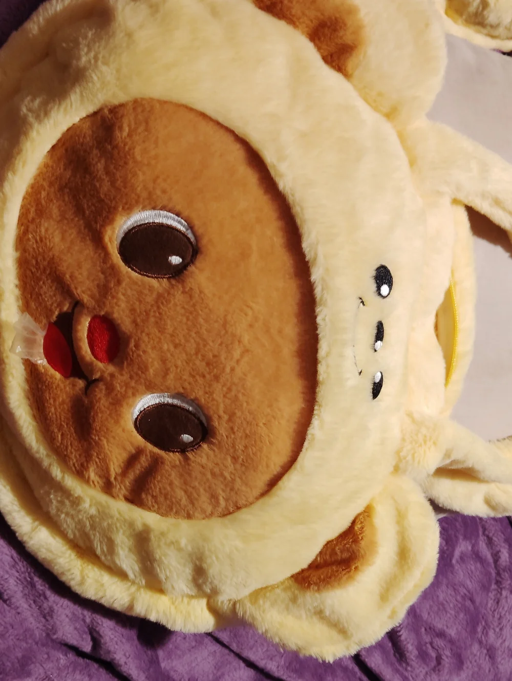 2 Are Available Yellow Plush Kids Character Backpack - Cute Animal Face